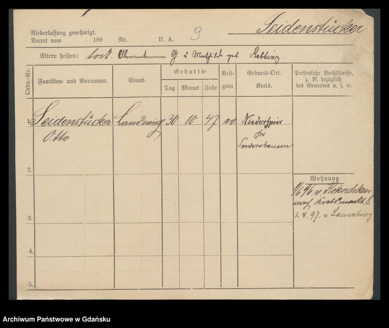 image.from.unit.number "Karty meldunkowe: Seidemann - Sekus"