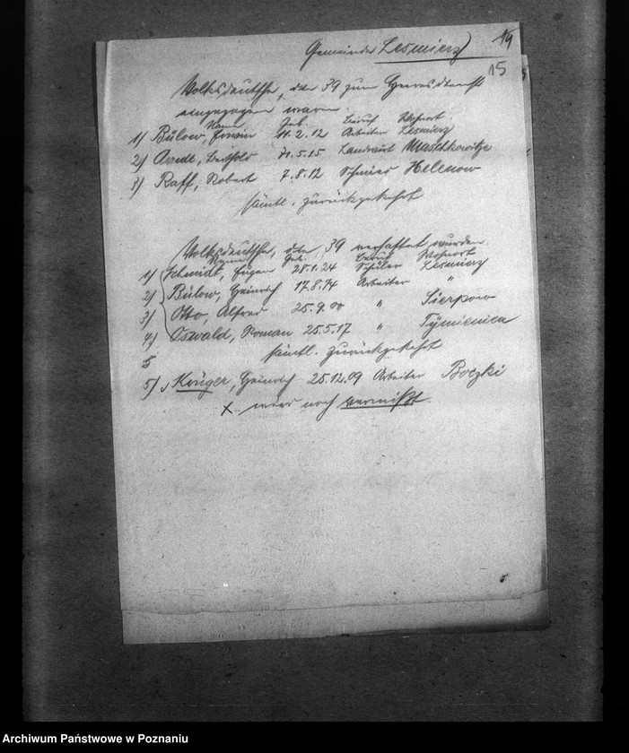 Obraz 19 z jednostki "Amtliche Meldungen Kreis Lentschütz (Łęczyca)"