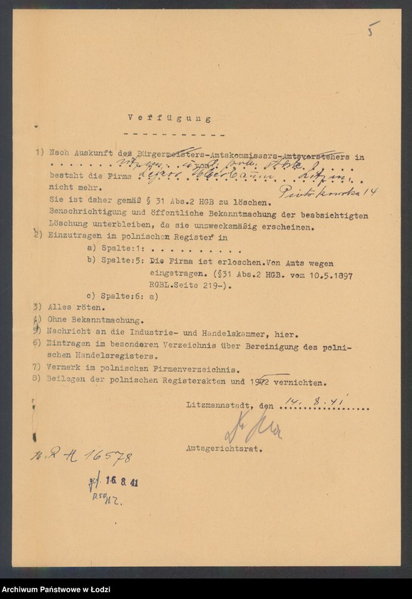 Obraz 7 z jednostki "Lejzor Uberbaum- sprzedaż manufaktury bawełnianej"