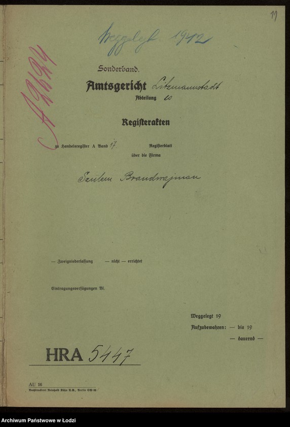 Obraz 13 z jednostki "Szulem Brandwajman- sprzedaz nici"