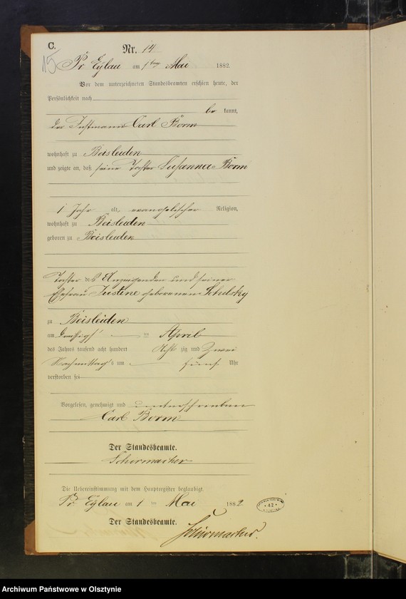 image.from.unit.number "Sterbe-Neben-Register Nr 1 - 41"