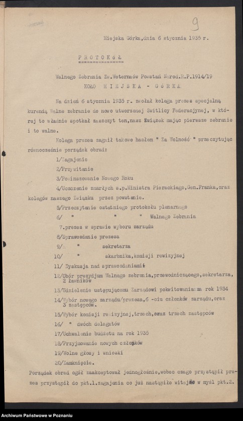 Obraz 14 z jednostki "Miejska Górka, powiat Rawicz - akta koła."