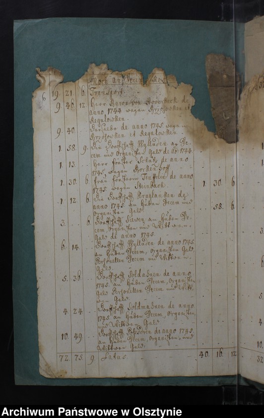 image.from.unit.number "Jahr Kirchen Rechnung der Kirchen zu Kruklanken aller Einnahme und Ausgabe wie auch Bau-Rechnung"