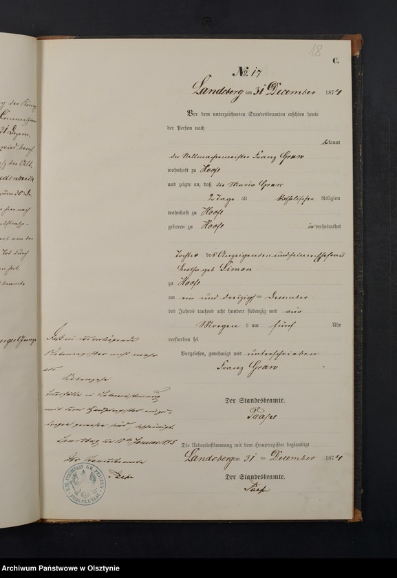 image.from.unit.number "Sterbe-Neben-Register Nr 1 - 17"