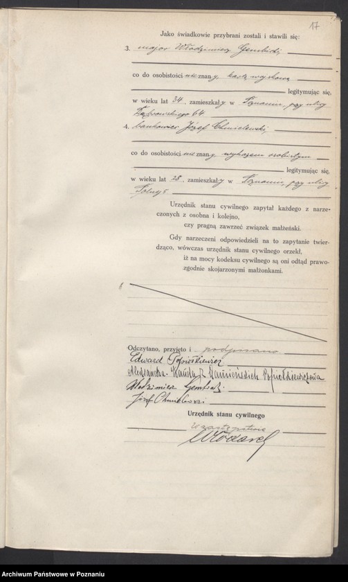 Obraz 19 z jednostki "Księga miejscowa małżeństw tom II [Rejestr główny małżeństw]"