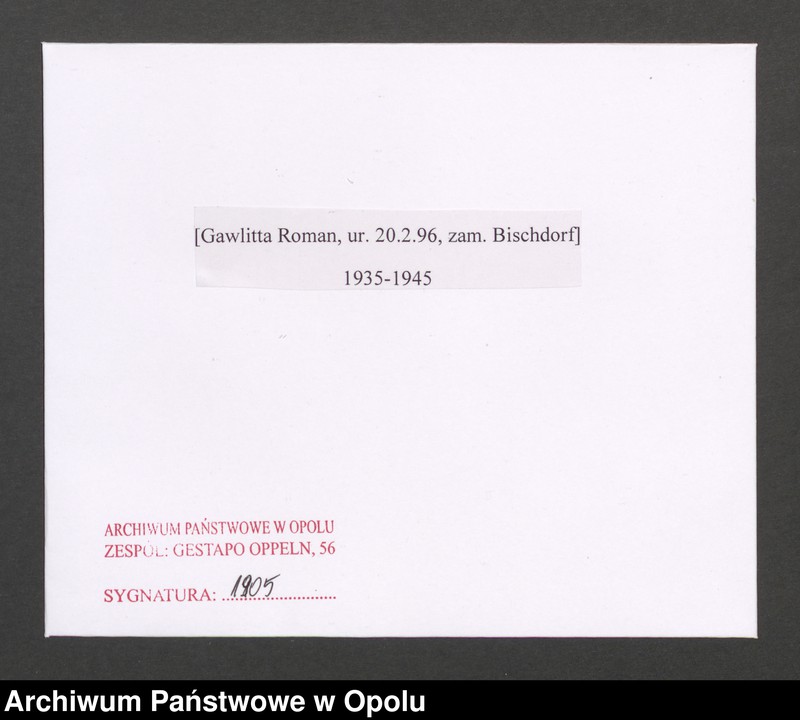 image.from.unit.number "[Gawlitta Roman, ur. 20.2.1896, zam. Bischdorf]"