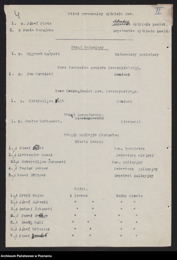 Obraz 6 z jednostki "[Dane statystyczne dotyczące powiatu leszczyńskiego] m.in. spis urzędników starostwa, lekarzy, wykazy stowarzyszeń, instytucji kredytowych, zakładów przemysłowych oraz miejscowości"