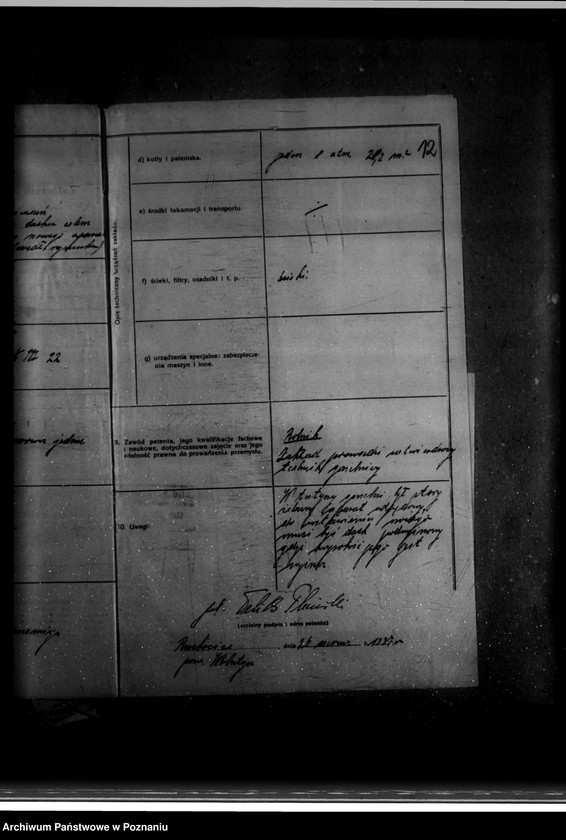 Obraz 16 z jednostki "Zatwierdzenie zakładu przemysłowego /odbudowa dachu gorzelni/ F. Plucińskiego w Ruchocicach powiat wolsztyński"