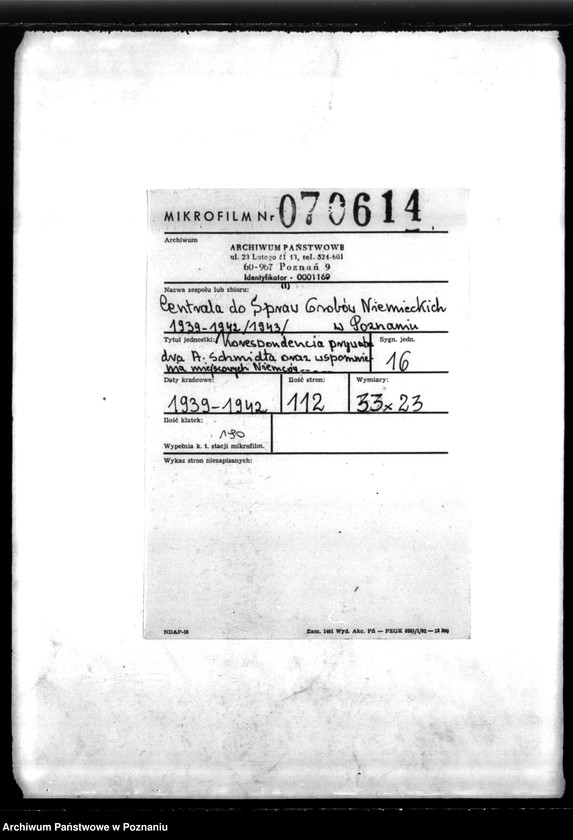 Obraz 2 z jednostki "Korespondencja prywatna dra A. Schmidta oraz wspomnienia miejscowych Niemców o wypadkach z Września 1939 roku - Herrn Dr. Schmidt"