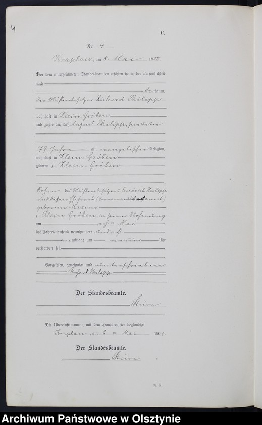 image.from.unit.number "Sterbe-Neben-Register Nr-1-21"