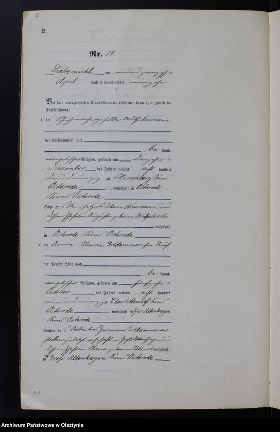 image.from.unit.number "Heirats-Neben-Register Nr 12 - 71 T. II"