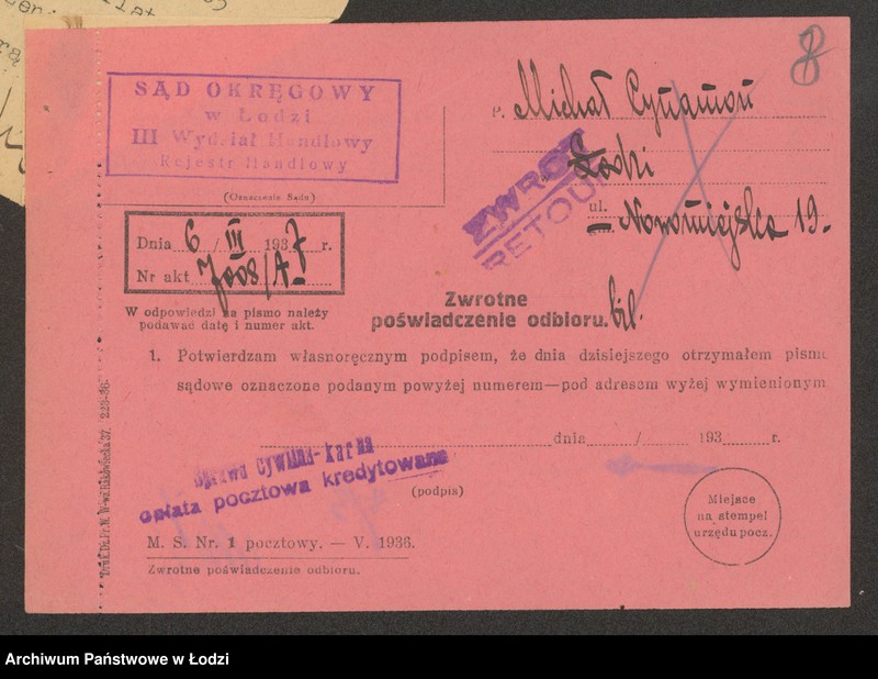 Obraz 10 z jednostki "Michał Cynamon – drobna sprzedaż chustek"