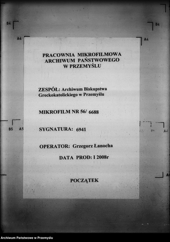 Obraz 1 z jednostki "[Kopie ksiąg metrykalnych parafii Wysowa z filią Blechnarka (dekanat Gorlice)]"