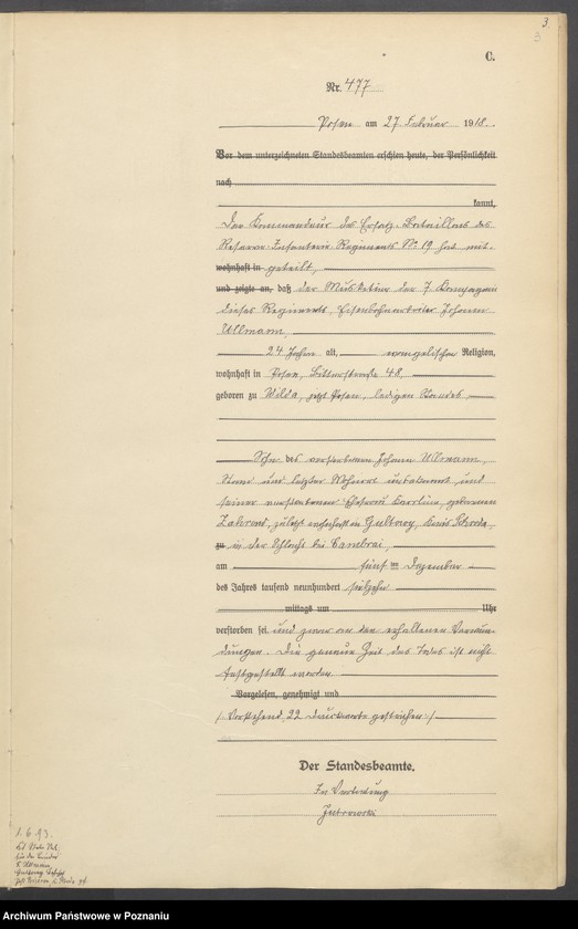 Obraz 5 z jednostki "Księga miejscowa zgonów tom II [Rejestr główny zgonów]"