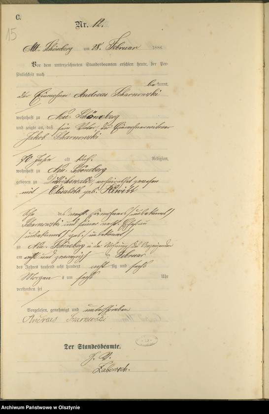 image.from.unit.number "Sterbe-Haupt-Register Nr 1 - 71"