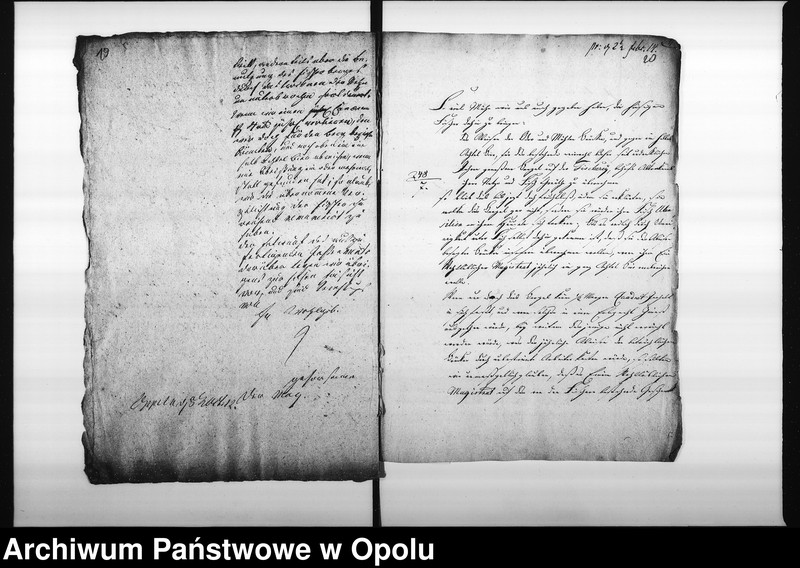 Obraz 15 z jednostki "Acta des Magistrats zu Oppeln betreffend die Ueberlassung des sogenannten städtischen Fischer Bergels an die auf der Domainen Amts Fischerey wohnenden Fischer für die Befungniss die Brücken aufzueissen Vol: I de anno 1812"