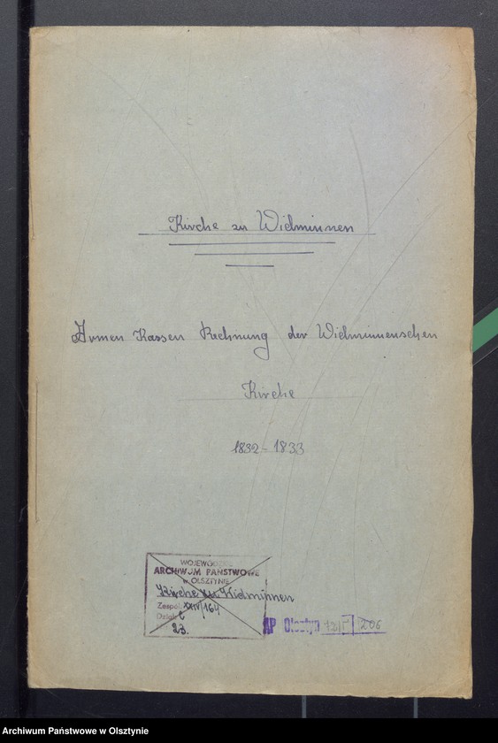 image.from.unit.number "Armen Cassen Rechnung der Widminnschen Kirche"