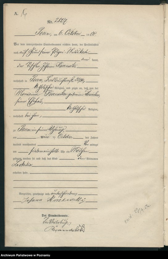 Obraz 19 z jednostki "Księga miejscowa urodzeń"