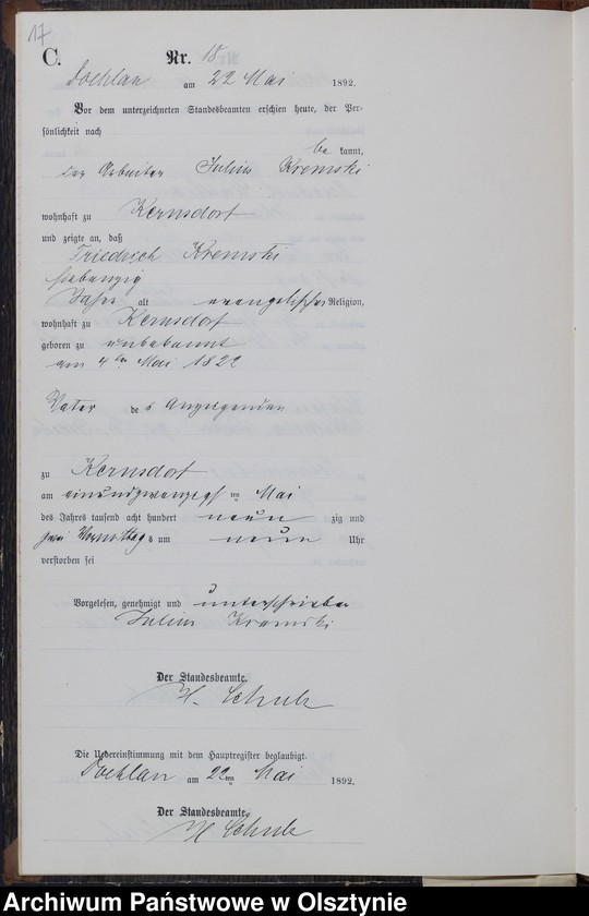 image.from.unit.number "Sterbe-Neben-Register Nr 1 - 33"