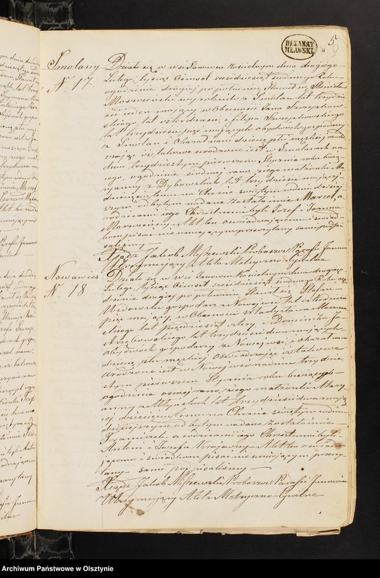 image.from.unit.number "Duplikat Akt Stanu Cywilnego Urodzonych, Zaślubionych i Zmarłych z Parafii Janowiec za Rok 1867"