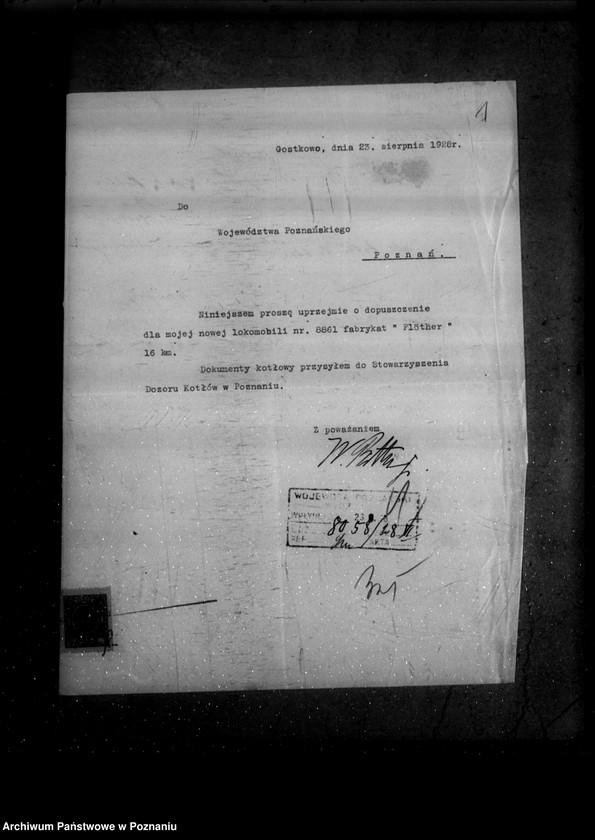 Obraz 5 z jednostki "Gospodarstwo rolne w Gostkowie powiat rawicki własność W. Bittera nr woj. kotła 6233"