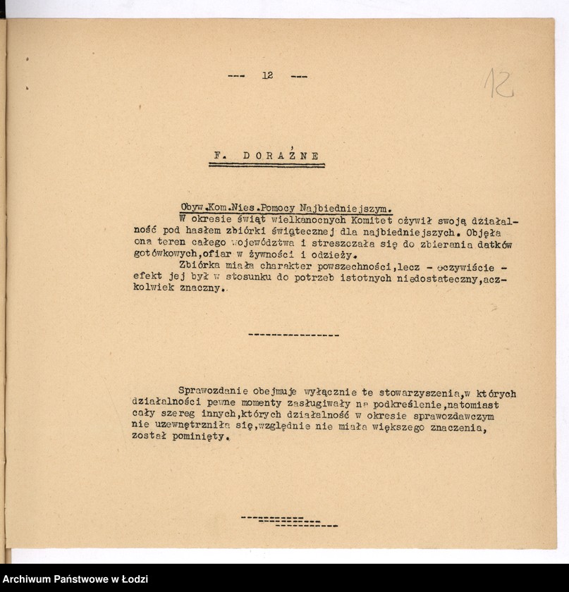 Obraz 15 z jednostki "[Półroczne sprawozdania wojewody z życia polskich organizacji związkowych i stowarzyszeń]"