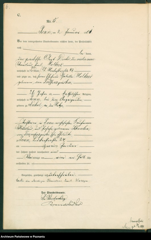 Obraz 8 z jednostki "Księga miejscowa zgonów t. I"