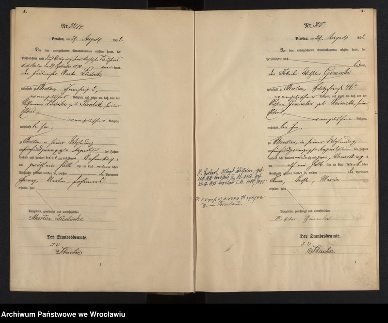 image.from.unit.number "Geburts-Haupt-Register Breslau II 1892 Band 9"