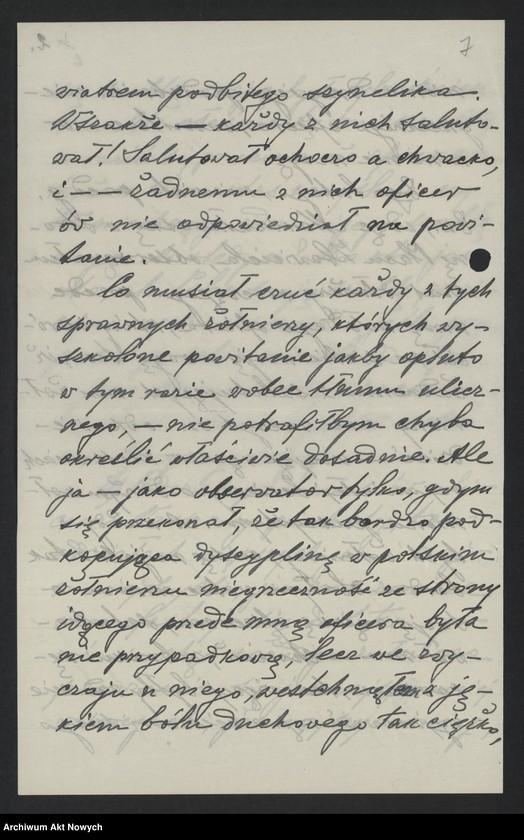 image.from.unit.number "Skargi na nadużycia gospodarcze, nędzę, paskarstwo, uwagi o zachowaniu się żołnierzy na ulicy. Korespondencja, wycinek prasowy"