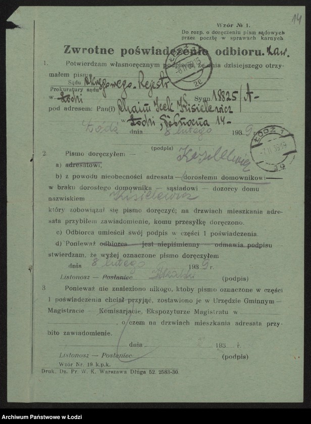 Obraz 16 z jednostki "Chaim Icek Kisielewicz – sprzedaż drobek bydlęcych"