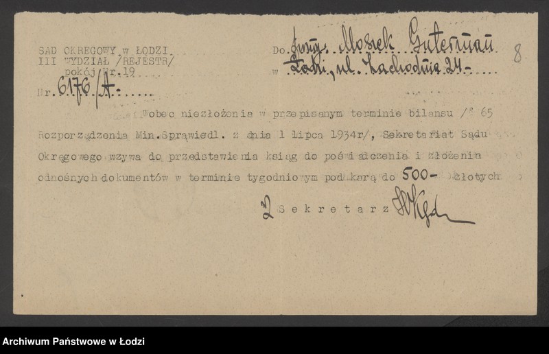 Obraz 10 z jednostki "Moszek Gutman – drobra sprzedaż manufaktury półwełnianej"