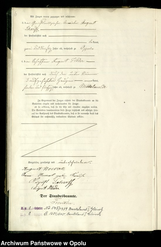 Obraz 9 z jednostki "Rejestr Małżeństw pierwopis 1891 [Opole] 1-142"