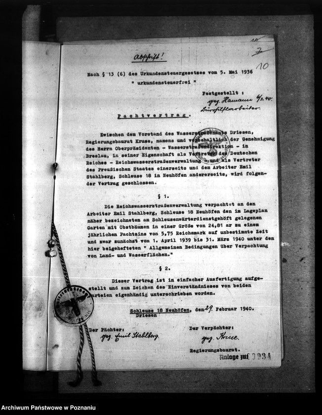 Obraz 16 z jednostki "Dzierżawienie gruntów należących do Dyrekcji Dróg Wodnych"