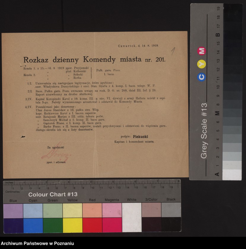 Obraz 3 z jednostki "/Rozkazy Komendy Miasta Poznania/, nr 201-339."
