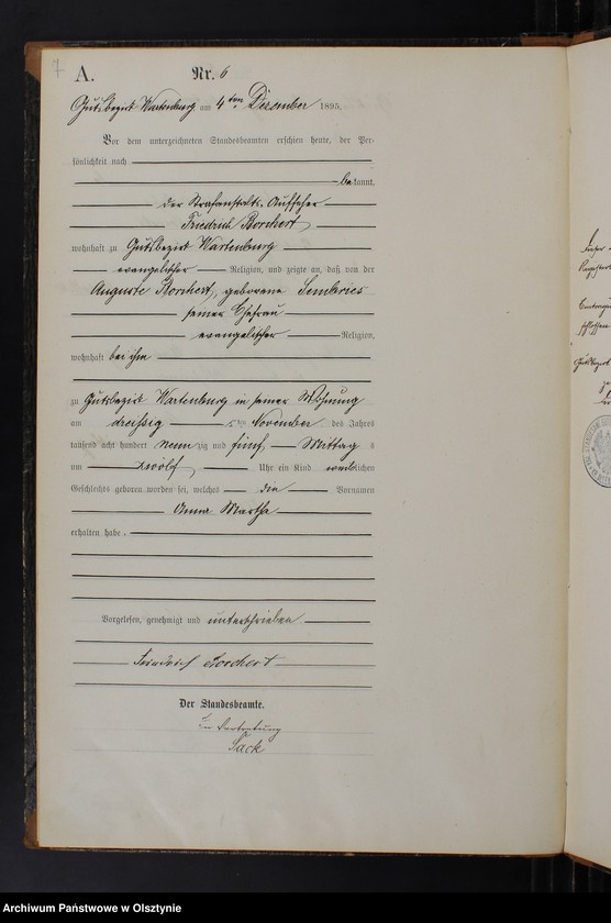 image.from.unit.number "Geburts-Haupt-Register Nr 1 - 6"