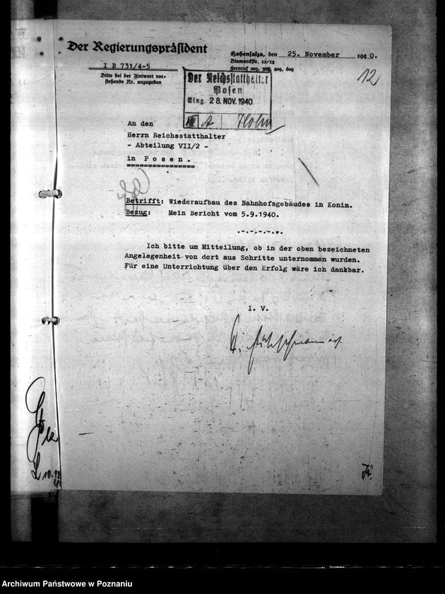 Obraz 16 z jednostki "Neubau der zerstöten Gebäude - Konin, Gnesen, Janowitz"