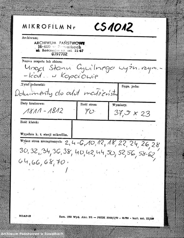 image.from.unit.number "[Anexy USC Kopciowo wyznanie rzymsko-katolickie rok 1811 i 1812]"