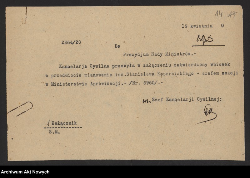 image.from.unit.number "Nominacje i dymisje w Ministerstwie Aprowizacji"