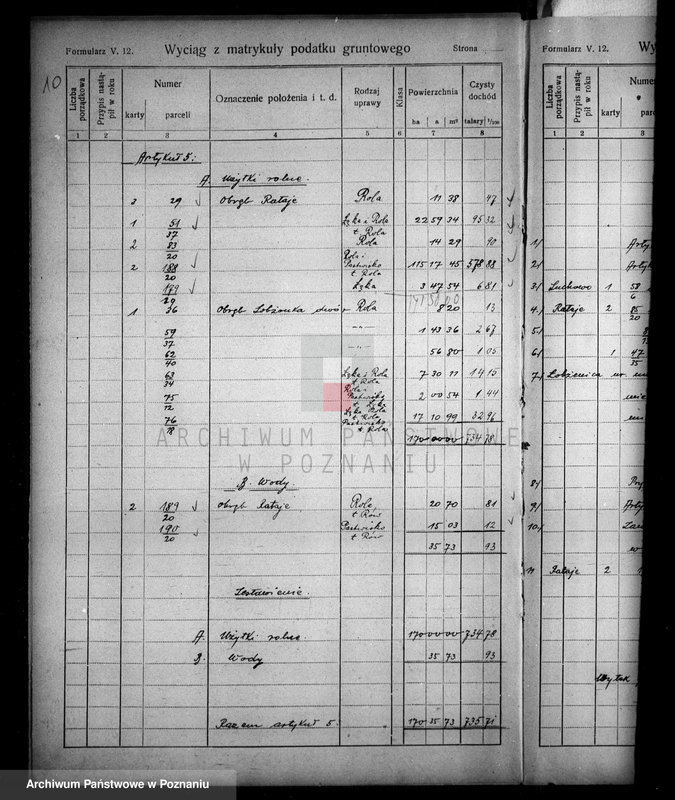 Obraz 14 z jednostki "Rejestr wyłączeń z art. 4 i 5 ustawy o wykonaniu reformy rolnej"