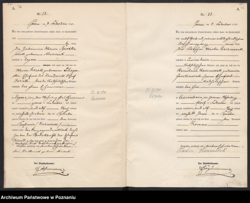 Obraz 19 z jednostki "Księga miejscowa urodzeń [Rejestr główny urodzeń]"