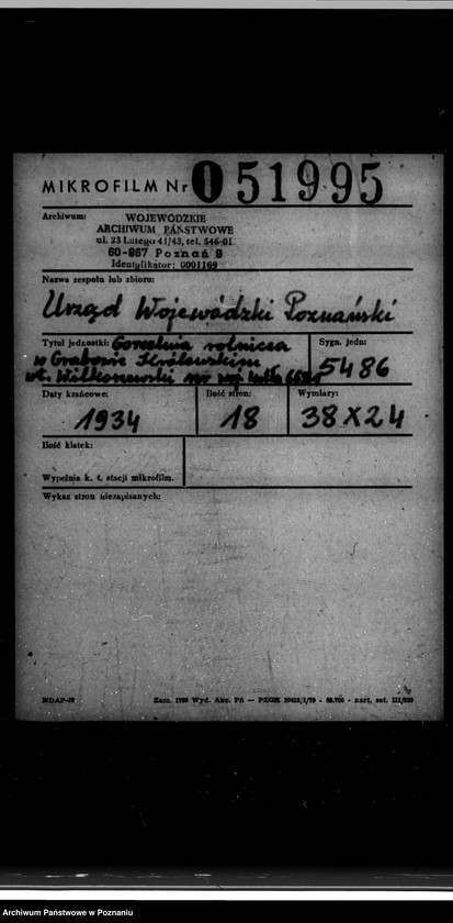 Obraz 2 z jednostki "Gorzelnia rolnicza w Grabowie Królewskim W. Wilkoszewskiego  nr woj. 6631"