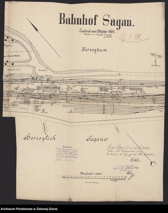 Obraz 8 z jednostki "Bahnhof. Bauakten - Bahnhof in Sagan"