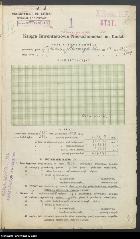 image.from.unit.number "Księga inwentarzowa nieruchomości m. Łodzi ul. Gdańska"