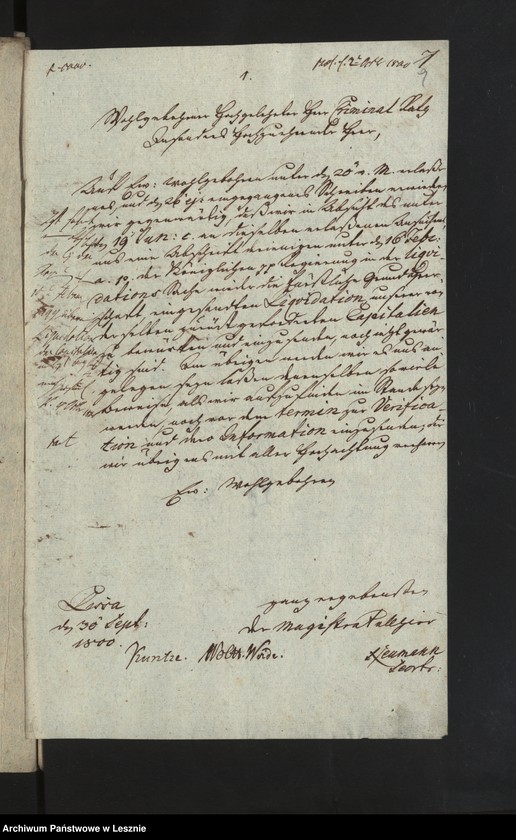 Obraz 12 z jednostki "[Akta manualia des Kriminalrats Künzel als Mandatarii des Magistrats zu Lissa in Liguidationssachen contra die Fürstl. von Sułkowski
