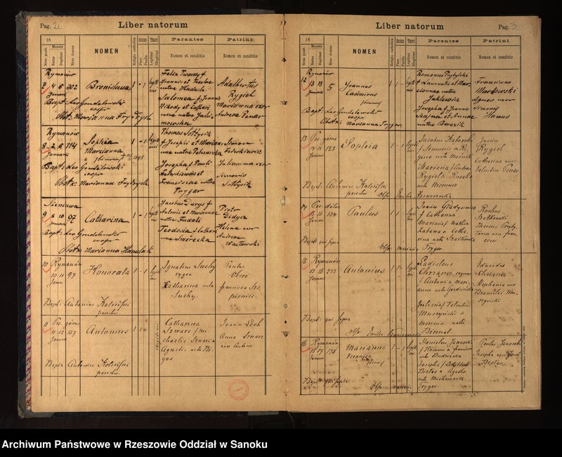 image.from.unit.number "Księgi metrykalne urodzeń, małżeństw i zgonów miejscowości z Parafii Rzymsko-katolickiej w Rymanowie (Rymanów, Posada Dolna, Posada Górna, Głebokie, Sieniawa, Zmysłówka, Deszno, Ladzin, Wróblik Królewski i Szlachecki-pojedyncze wpisy)"