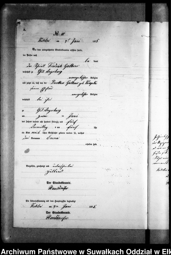 image.from.unit.number "Geburts-Neben-Register des Preussischen Standes-Amtes Kehlen Kreis Angerburg"