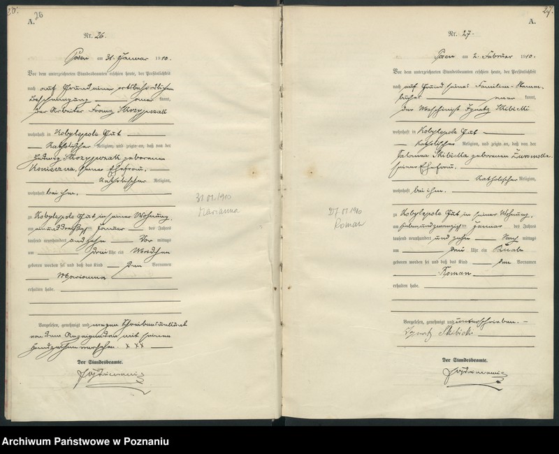 Obraz 16 z jednostki "Księga miejscowa urodzeń [Rejestr główny urodzeń]"