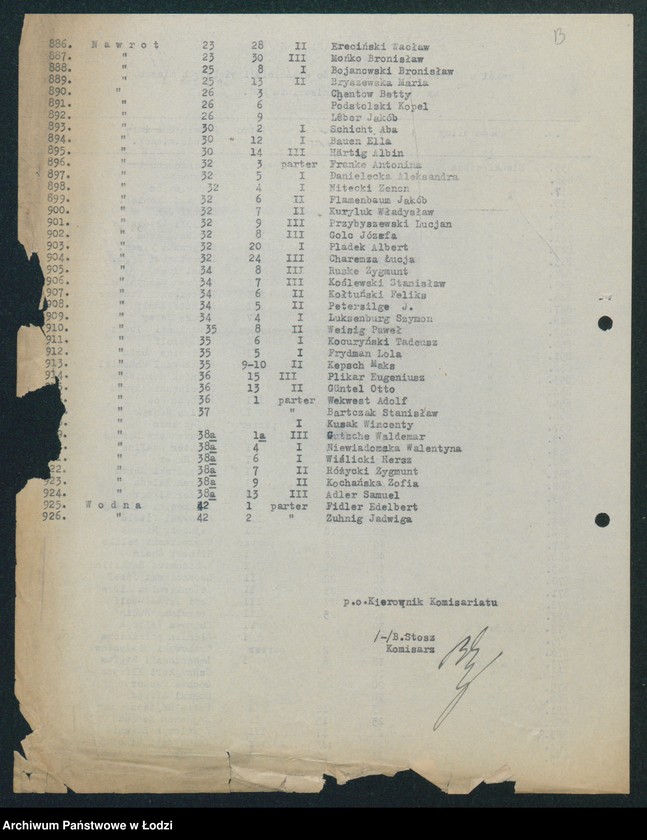 Obraz 15 z jednostki "[Akta VIII Komisariatu Milicji Obywatelskiej - pokwitowania, spisy oddanej broni, spisy wolnych lokali, rowerów i motocykli]"