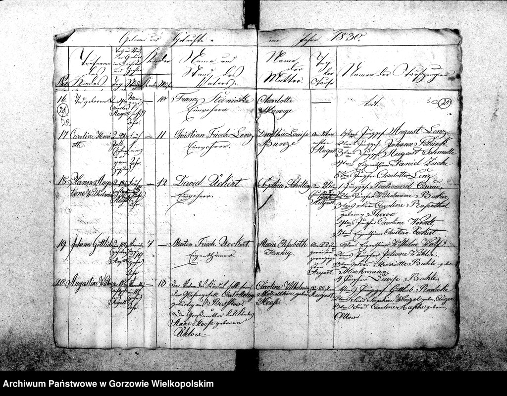 image.from.unit.number "Duplikate der Kirchenbücher von der Parochie Genninsch Warthebruch: Spiegel (Poźrzadło), Blumenthal (Kwiatkowice), Ludwigsthal (Trzęsów), Bergenhorst (Gorzębia), Haferwiese (Gosławka), Pollychener Hollander (Nowe Polichno), Gross Rehne (Rań), Alt Gennin (Jeninek), Ober Gennin (Jeniniec), Unter Gennin (Podjenin)"