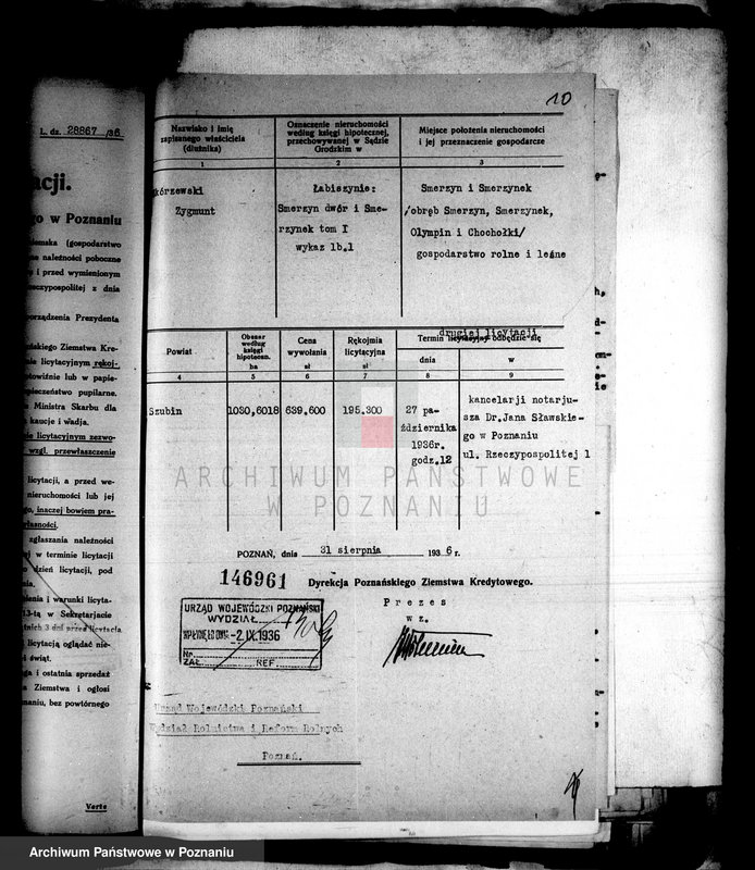 Obraz 13 z jednostki "Uregulowanie prawa własności rozparcelowanych gruntów z majątków Załachowo-Smęrzyn-Oporowo powiatu szubińskiego"